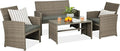 Best Choice Products 4-Piece Outdoor Wicker Patio Conversation Furniture Set by BestChoiceProducts