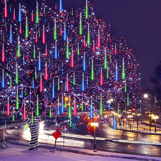 String Lights 32 Tubes 768 LEDs Multicolor Outdoor Icicle Lights