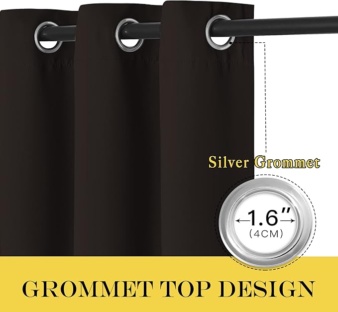 NICETOWN Patio Door Curtain Sound Blocking, Bedroom Privacy Room Divider Curtain - Image 6