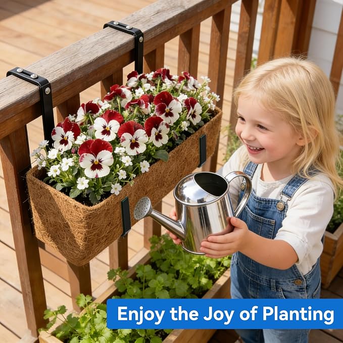 Halatool 4-Pack Heavy Duty Window Box Bracket, Adjustable Wall Mount Planter - Image 8