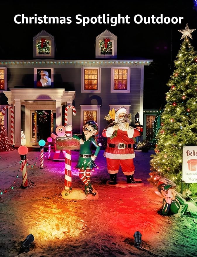 SUNVIE Christmas 12W RGB Color Changing Landscape Lights Low Voltage LED - Image 2