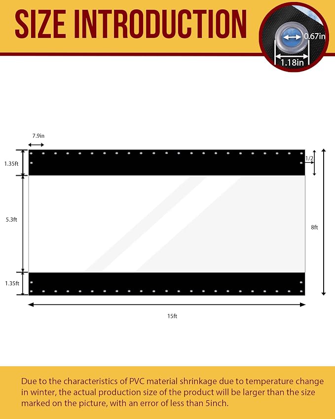 FoundGo 8'Hx15'W Vinyl Curtains - Image 2