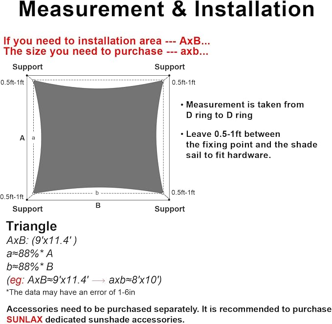 SUNLAX Sun Shade Sail 6' x 18' Peach Fuzz Rectangle Canopy Sail Shade Cover UV - Image 4
