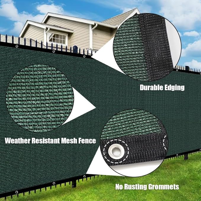 Privacy Fence Screen 5Ft X 91Ft Heavy Duty Outdoor Fencing Panels Windscreen - Image 4