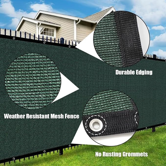 Privacy Fence Screen 6Ft X 70Ft Heavy Duty Outdoor Fencing Panels Windscreen - Image 4