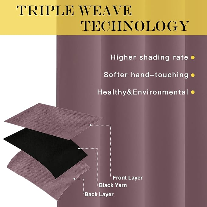 NICETOWN Blackout Curtains 120 inch Length - Image 3