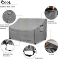 Patio Sofa Cover, Waterproof Polyester in Grey for Loveseats and 3-Seat Sofas