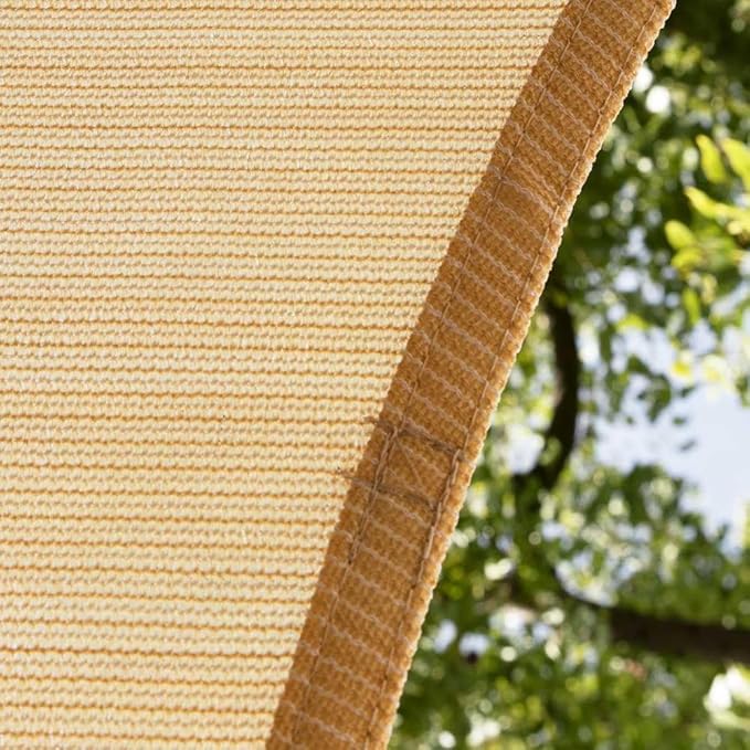 Amgo Custom Size 8' x 15' x 17' Beige Right Triangle Sun Shade Sail Order to - Image 8