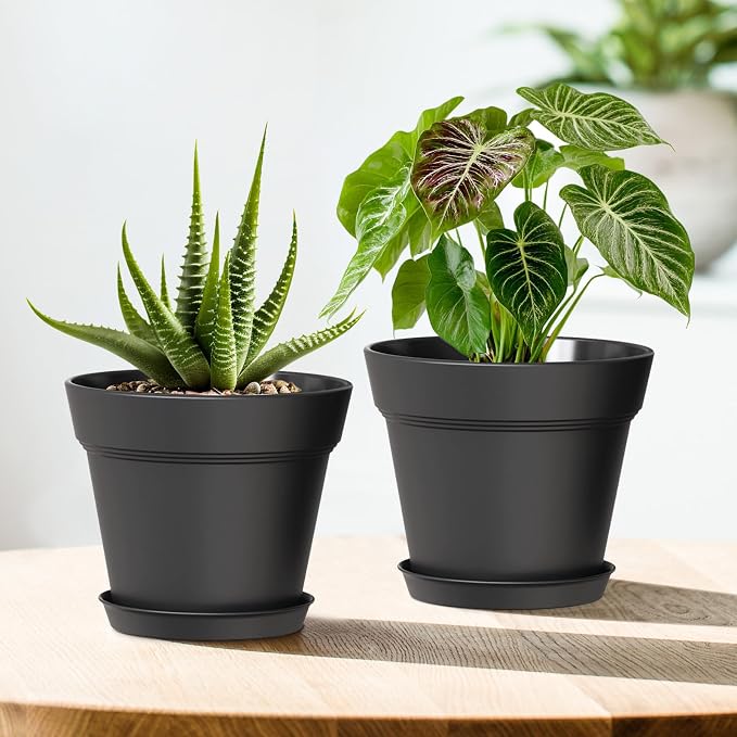 7 Inch Thick Plastic Plant Pots - Image 6