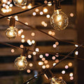 String Lights, 50 ft Clear Globe LED Patio Lights in Warm White