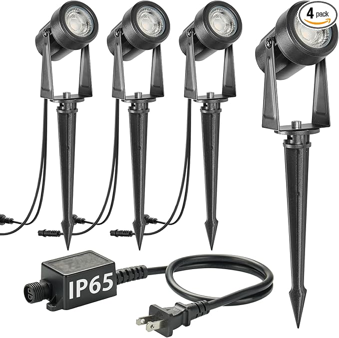 SUNTHIN Outdoor Landscape Lighting, 4 Pack Outdoor Spot Lights by SUNTHIN