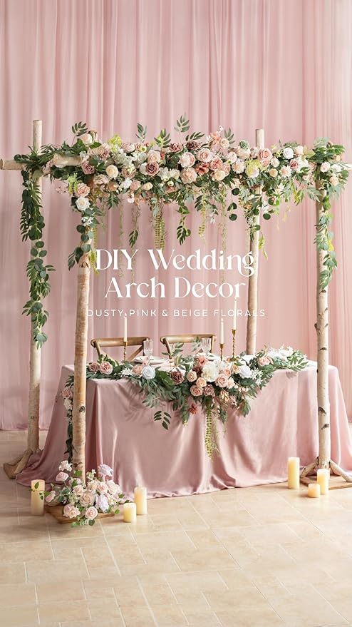 Artificial Flowers, 25 Pcs Foam Roses with 8-Inch Stems, Dusty Rose Shades
