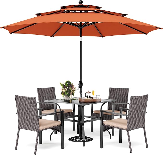 PHI VILLA 5 Pieces Outdoor Dining Set by PHIVILLAThepioneerofcomfortablehouseholdsupplies