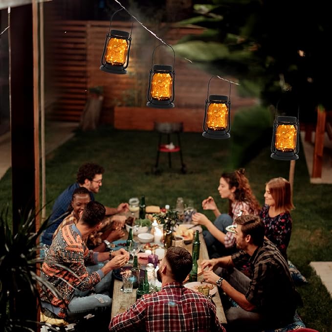 Lanterns, Solar Mason Jar Brown Glass, 30 Warm White Beads