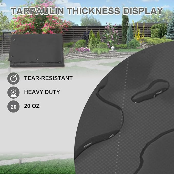 Outdoor Curtains Dark Gray Vinyl Panel with Double Sided Zip