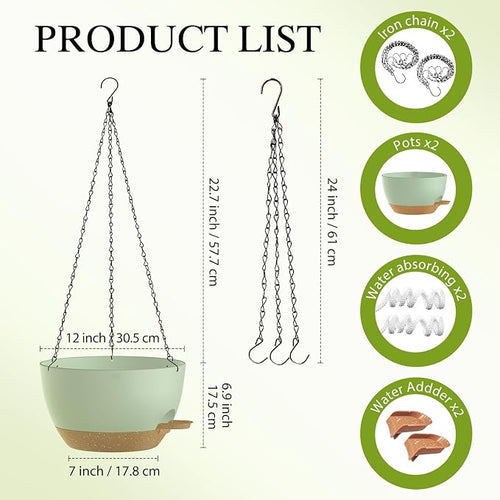 12 Inch Hanging Baskets 2 PC - Image 2