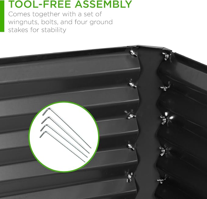 Best Choice Products 6x3x2ft Outdoor Metal Raised Garden Bed, Deep Root Box - Image 5