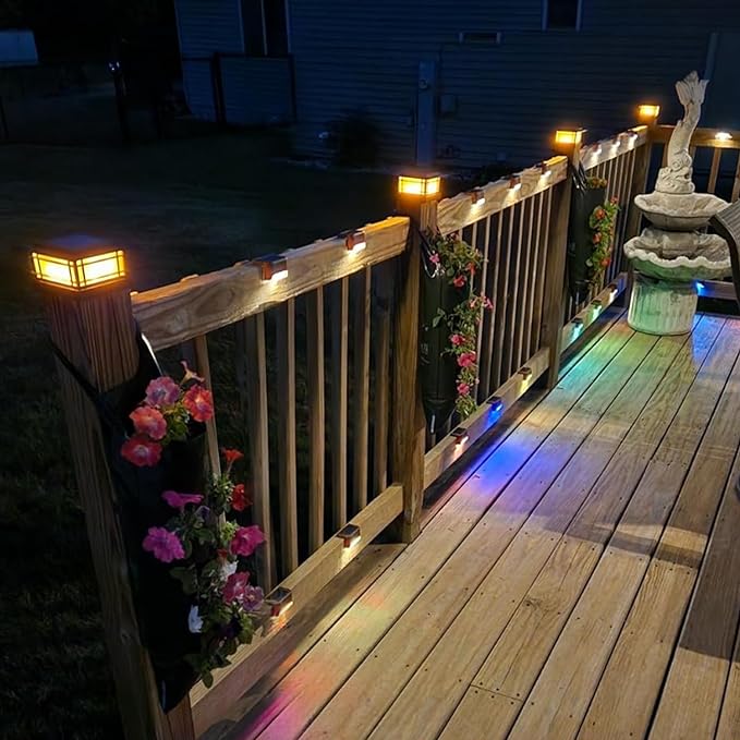 Dynaming 8 Pack Solar Post Cap Lights Outdoor - Image 6