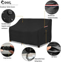 Sofa Cover, Waterproof Polyester Loveseat Cover, Black