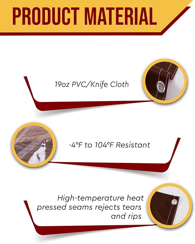 FoundGo 8'H x 15'W Vinyl Curtains - Image 7