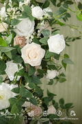 Artificial Eucalyptus Flower Garland, 6 Ft Runner in White