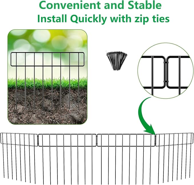 42.5FT Garden Fence Animal Barrier - Image 4