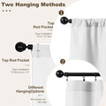 Outdoor Curtains 54x84 Inch White Waterproof Polyester, Set of 4