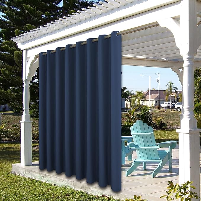 BONZER Outdoor Curtains for Patio Waterproof Thick Privacy Wide Grommet Light - Image 7