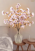 Artificial Flowers: Pink Cherry Blossom Branches with 60 LED Lights, 30 Inch