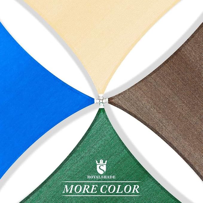 Royal Shade 10' x 20' Beige Rectangle Sun Shade Sail Canopy Outdoor Patio - Image 9
