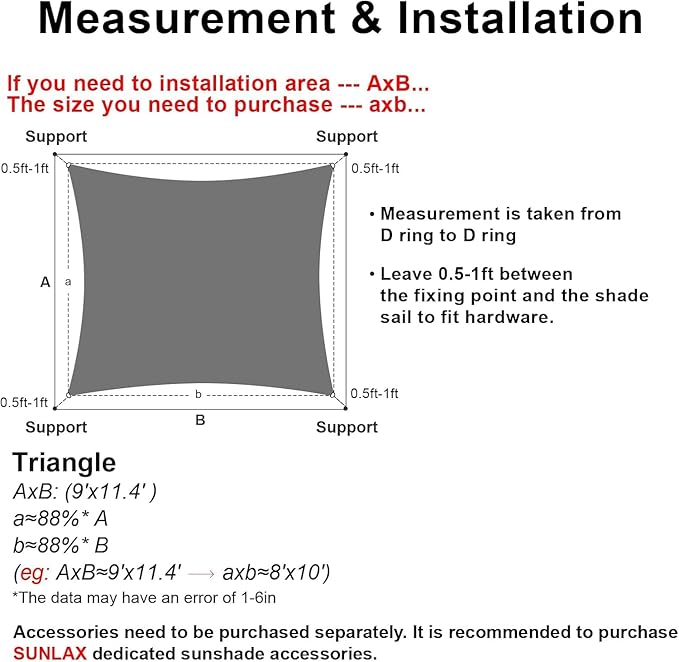 SUNLAX Sun Shade Sail 6' x 20' Brown Rectangle Canopy Sail Shade Cover UV Block - Image 2