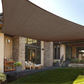 LOVE STORY Custom Size 7'x16' Brown Sun Shade Sail Rectangle UV Block Canopy by LOVESTORY