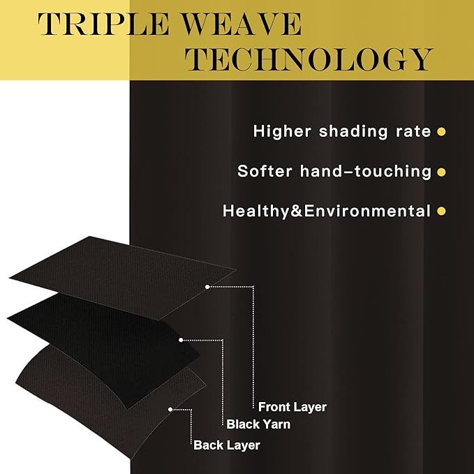 NICETOWN Blackout Window Curtain 90 inch Length - Image 3