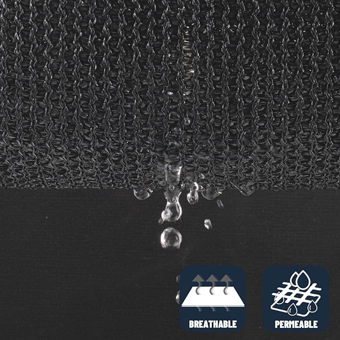 SUNNY GUARD Sun Shade Sail 10' x 16' Rectangle Graphite Grey UV Block Sunshade - Image 5