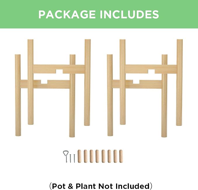 MUDEELA 2 Pack Indoor Plant Stands, 2 Tier Tall Plant Stand 30 inches, Mid - Image 7
