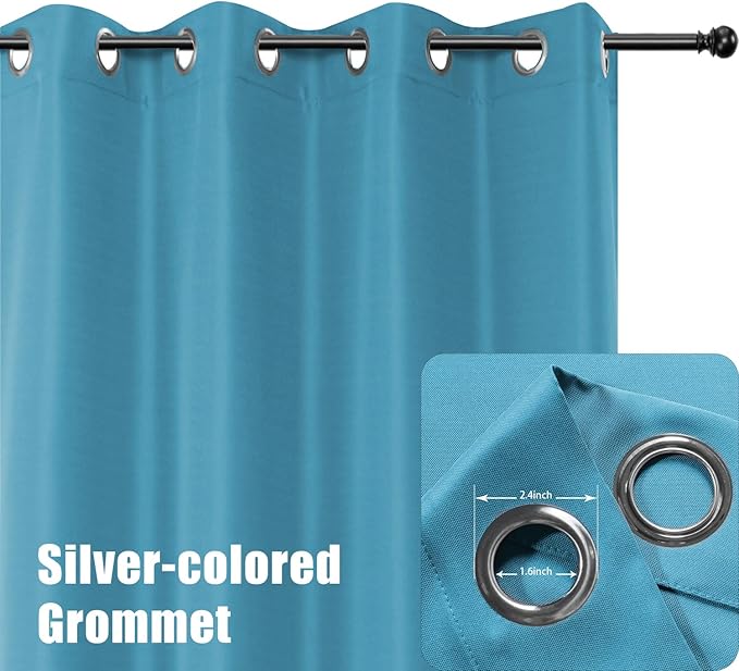 BONZER Outdoor Curtains for Patio Waterproof Thick Privacy Extra Wide Grommet - Image 2