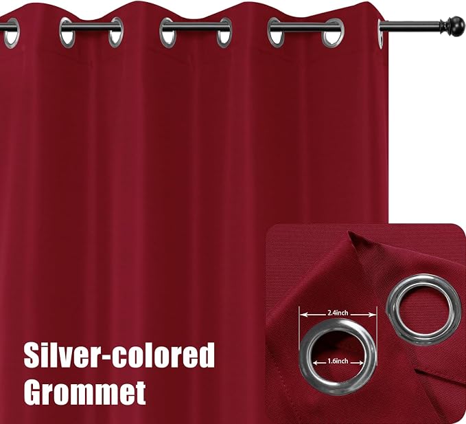 BONZER Outdoor Curtains for Patio Waterproof Thick Privacy Grommet Light - Image 2