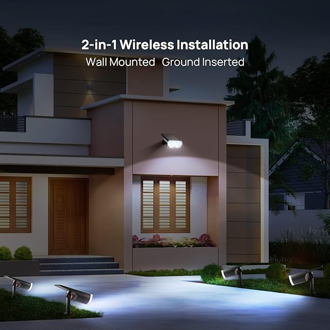 Solar Lights Outdoor Waterproof, Consciot 16 LEDs IP67 Spot Lights Outdoor - Image 4