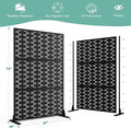 Decorative Fence Privacy Screen, Black Brick Metal, 72 x 47 Inch