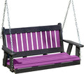 Poly Lumber Wood 4FT Mission Porch Swing Amish Craftsmandship Made in USA HDPE by Unknown
