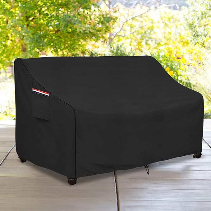 Sofa Cover, Waterproof Polyester Loveseat Cover, Black