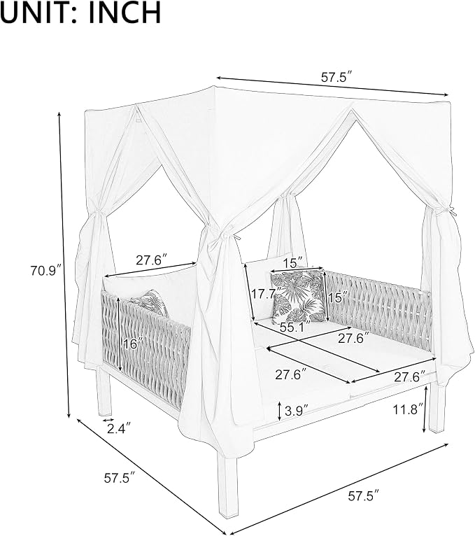 Outdoor Patio Sunbed Lounger - Image 2