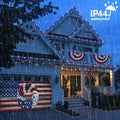 String Lights 500 LED 165 ft Red White Blue Outdoor Waterproof