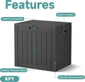 Deck Box 30 Gallon Black Resin Waterproof Lockable Outdoor Storage