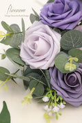 Artificial Rose Flowers, 25 Pack Lavender Ombre PE Foam with Wire Stems