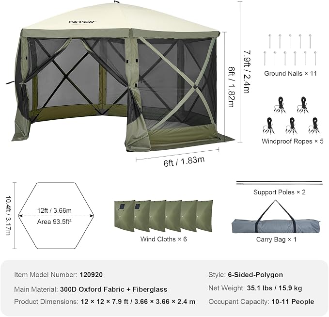 VEVOR 12x12ft Pop Up Gazebo Tent - Image 8