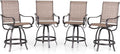 Sophia and William Patio Bar Stools Counter Height, Swivel Bar Chairs, Supports by SophiaWilliam