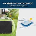 Furniture Set Covers for Round Tables, Waterproof, Black, 96-Inch