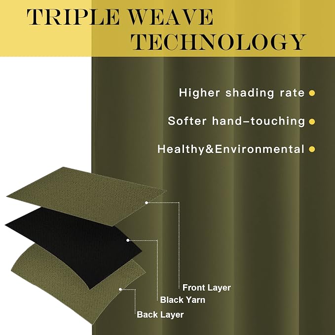 NICETOWN 66 Inch Long Blackout Curtains - Image 3