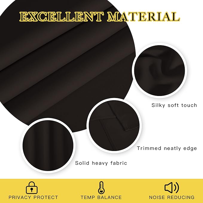 NICETOWN Blackout Curtains for Sliding Glass Door Room Divider Noise Reduce - Image 2